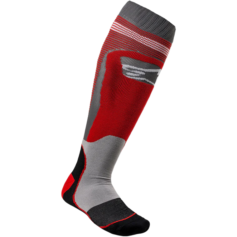Alpinestars MX PLUS-1 Socks Red/Cool Grey