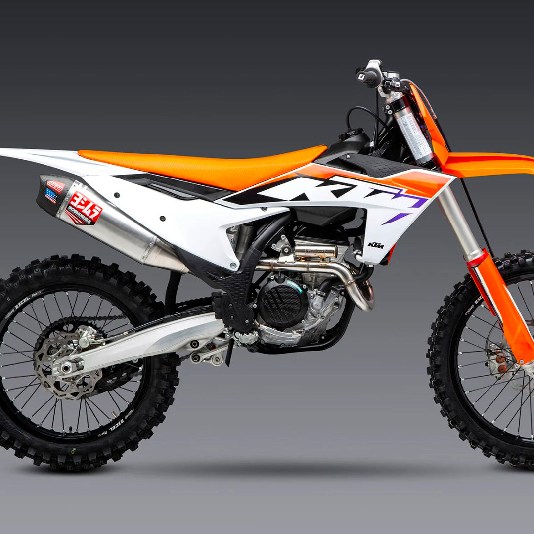 Yoshimura RS-12 Full Exhaust System KTM/Husqvarna SX-F/FC250 2023 (S.Steel/S.Steel/Carbon Cap)