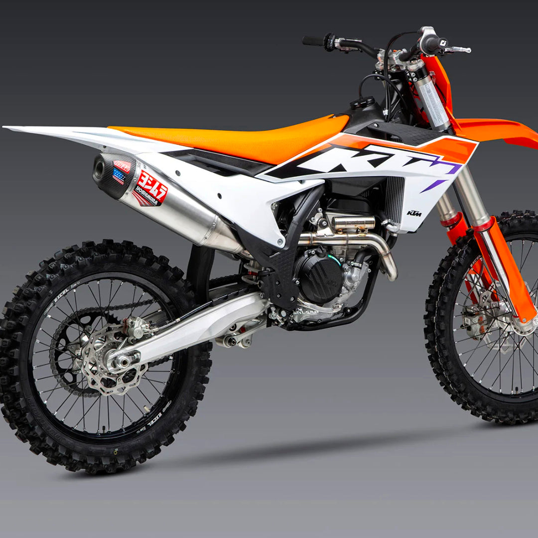 Yoshimura RS-12 Full Exhaust System KTM/Husqvarna SX-F/FC250 2023 (S.Steel/S.Steel/Carbon Cap)