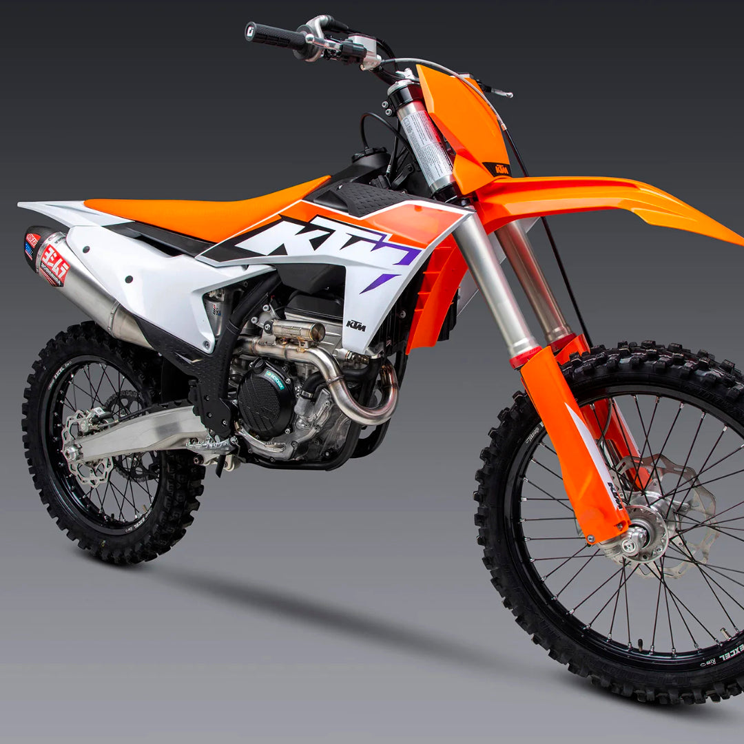 Yoshimura RS-12 Full Exhaust System KTM/Husqvarna SX-F/FC250 2023 (S.Steel/S.Steel/Carbon Cap)