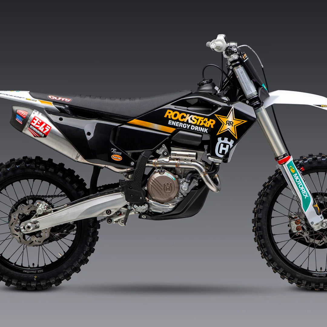 Yoshimura RS-12 Full Exhaust System KTM/Husqvarna SX-F/FC250 2023 (S.Steel/S.Steel/Carbon Cap)