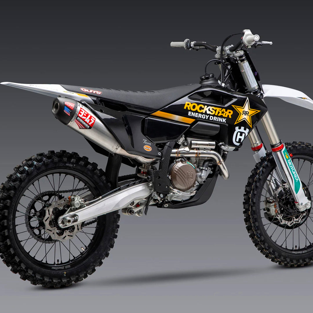 Yoshimura RS-12 Full Exhaust System KTM/Husqvarna SX-F/FC250 2023 (S.Steel/S.Steel/Carbon Cap)