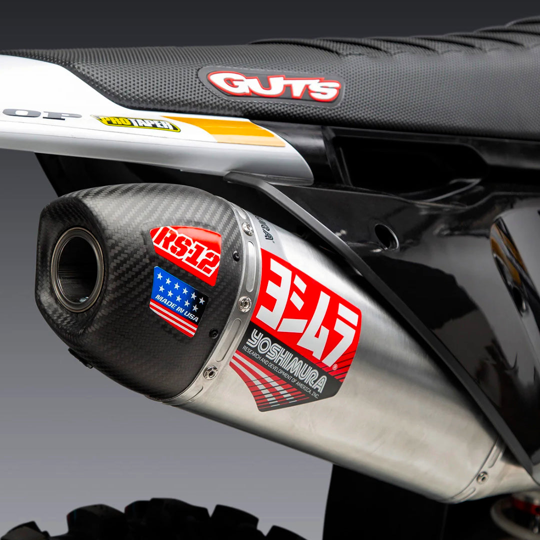 Yoshimura RS-12 Full Exhaust System KTM/Husqvarna SX-F/FC250 2023 (S.Steel/S.Steel/Carbon Cap)