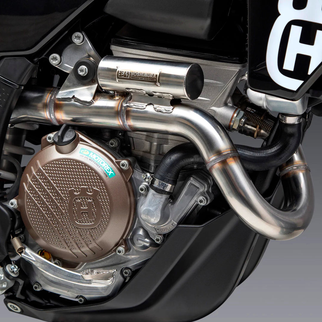Yoshimura RS-12 Full Exhaust System KTM/Husqvarna SX-F/FC250 2023 (S.Steel/S.Steel/Carbon Cap)
