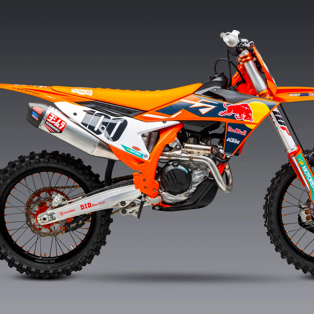 Yoshimura RS-12 Full Exhaust System KTM SXF 450 23-24, Husqvarna FC450 23-24 (S.Steel/S.Steel/Carbon Cap)