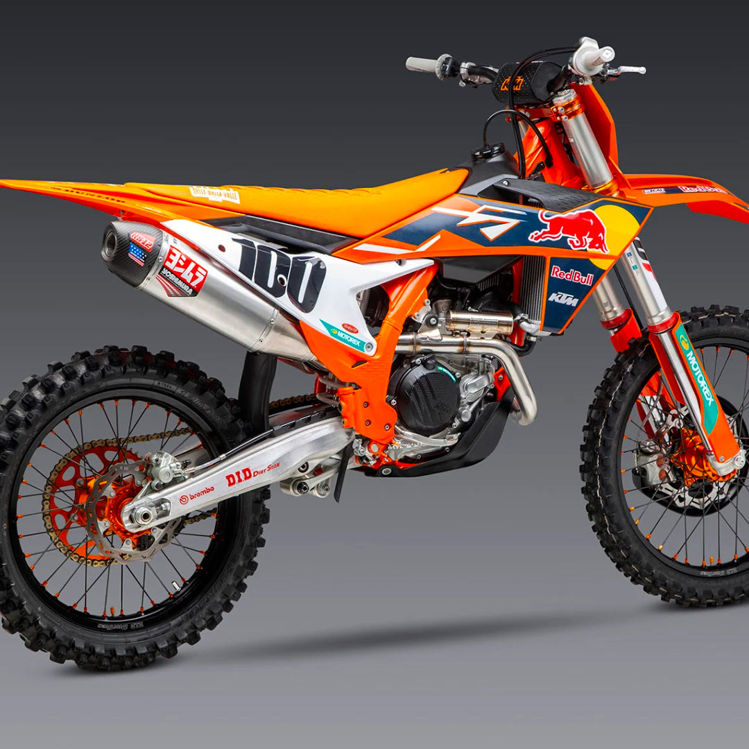 Yoshimura RS-12 Full Exhaust System KTM SXF 450 23-24, Husqvarna FC450 23-24 (S.Steel/S.Steel/Carbon Cap)