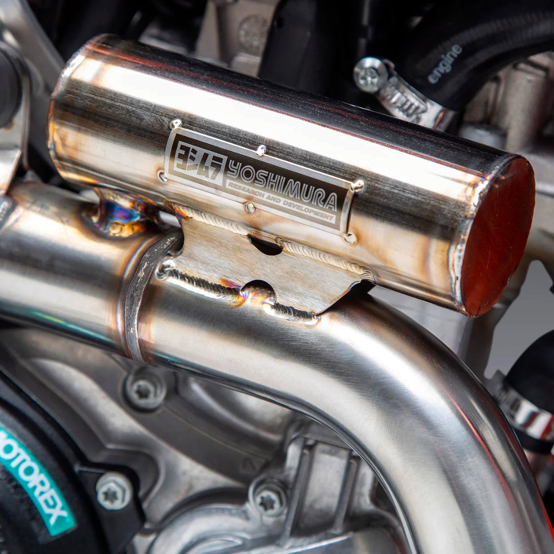 Yoshimura RS-12 Full Exhaust System KTM SXF 450 23-24, Husqvarna FC450 23-24 (S.Steel/S.Steel/Carbon Cap)