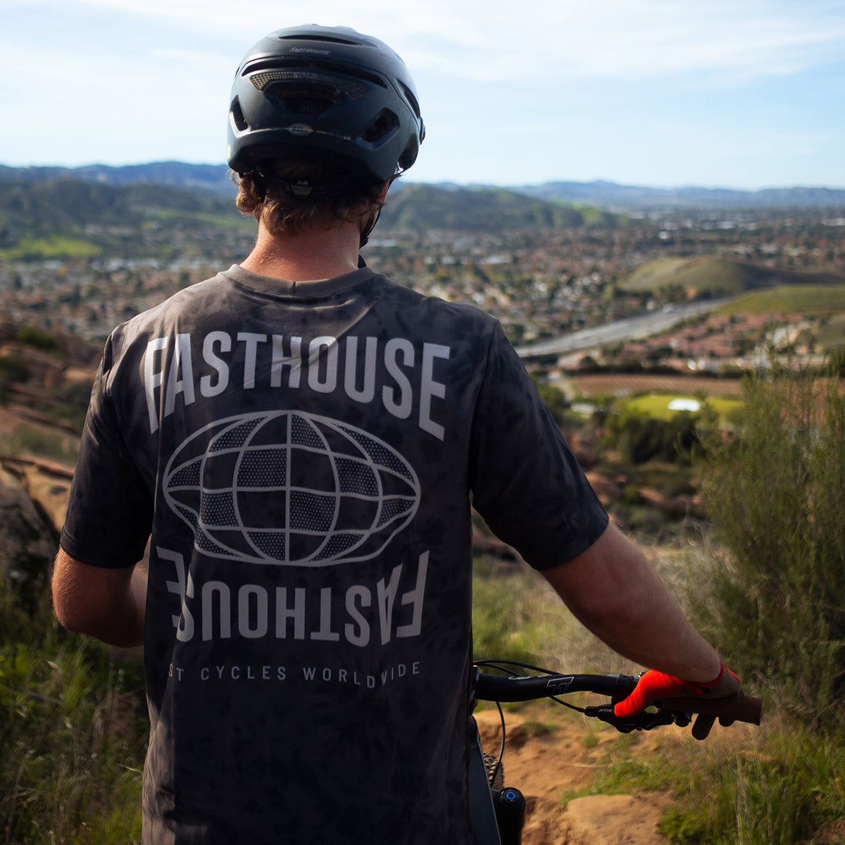 Fasthouse Impakt Baux Short Sleeve MTB Jersey - Pewter Crystal Wash