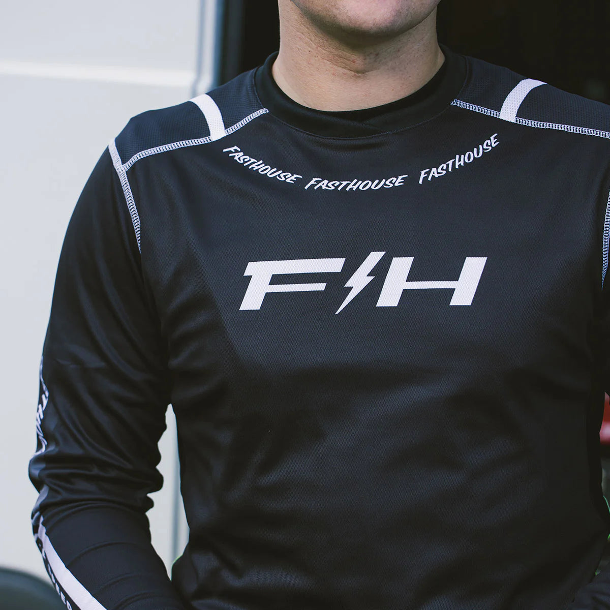 Fasthouse Elrod Nitro LS MX Jersey Black Neon