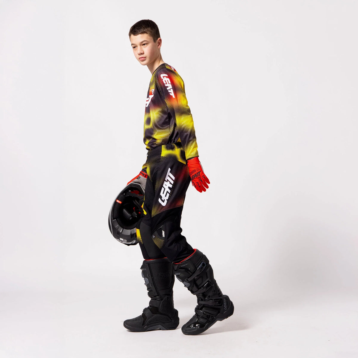 Leatt YOUTH Moto 3.5 MX Kit Combo 2027 Leopard Yellow
