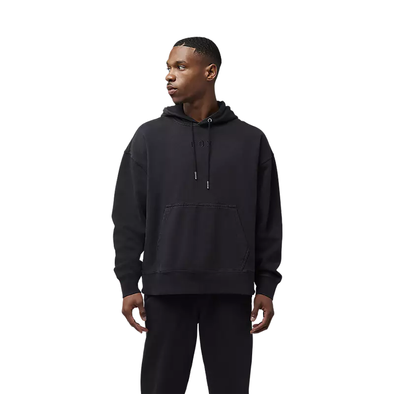 Fox Wordmark Oversized Pullover Hoodie Black