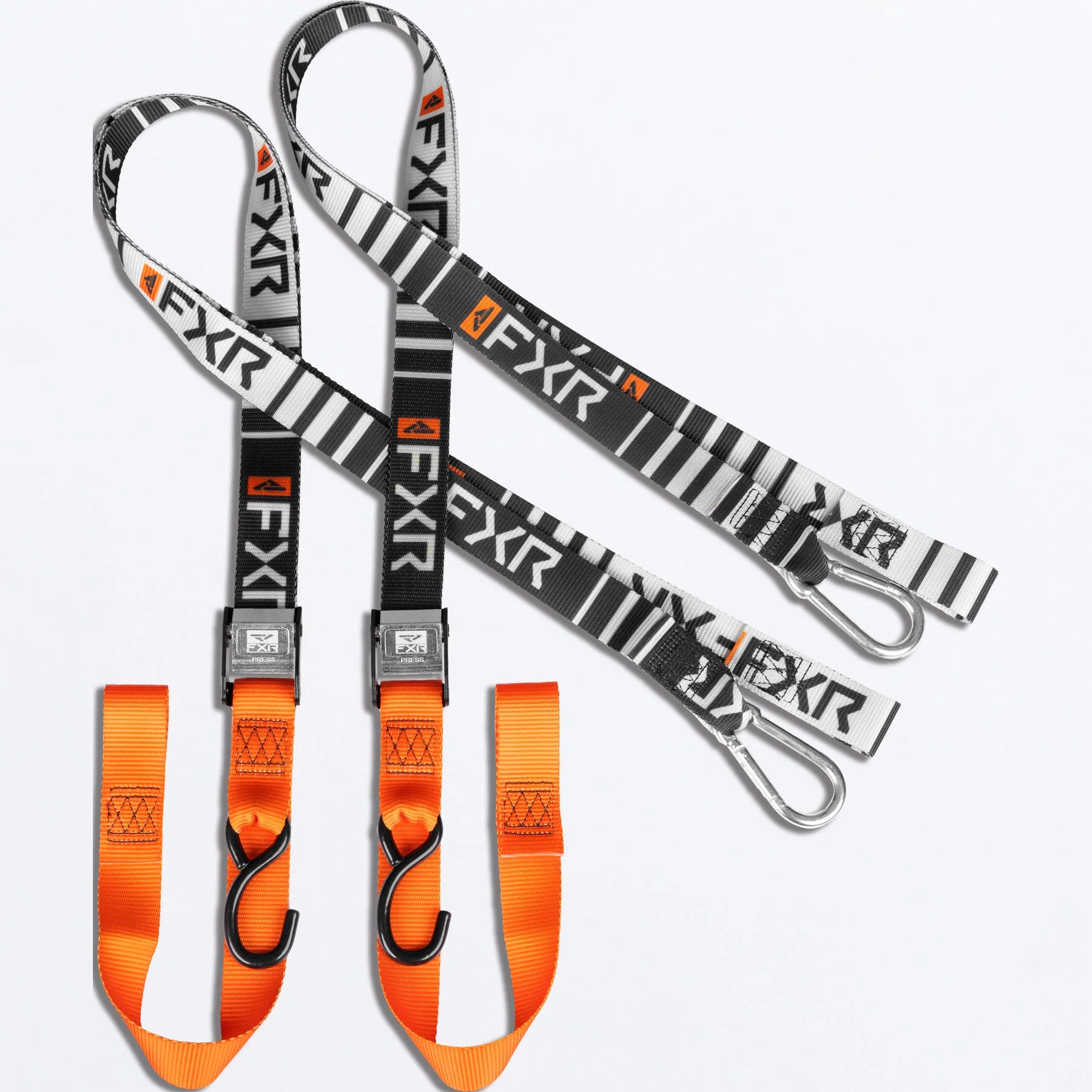 FXR 1.5" Tie Down Straps Black/Orange