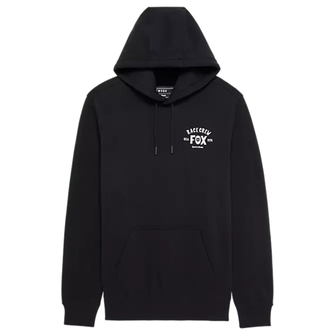 Fox Slogan Pullover Hoodie Black