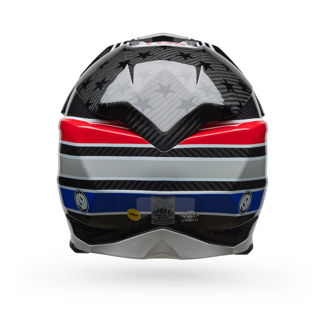 Bell Moto-10 Spherical RSD Old Glory ECE 22.06 MX Helmet Primrose