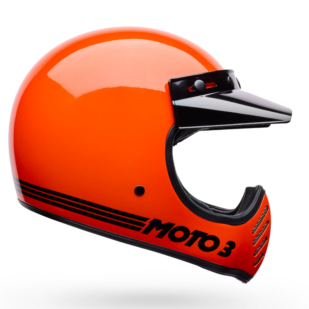 Bell Moto-3 Classic Gloss Orange ECE 22.06 Helmet Orange