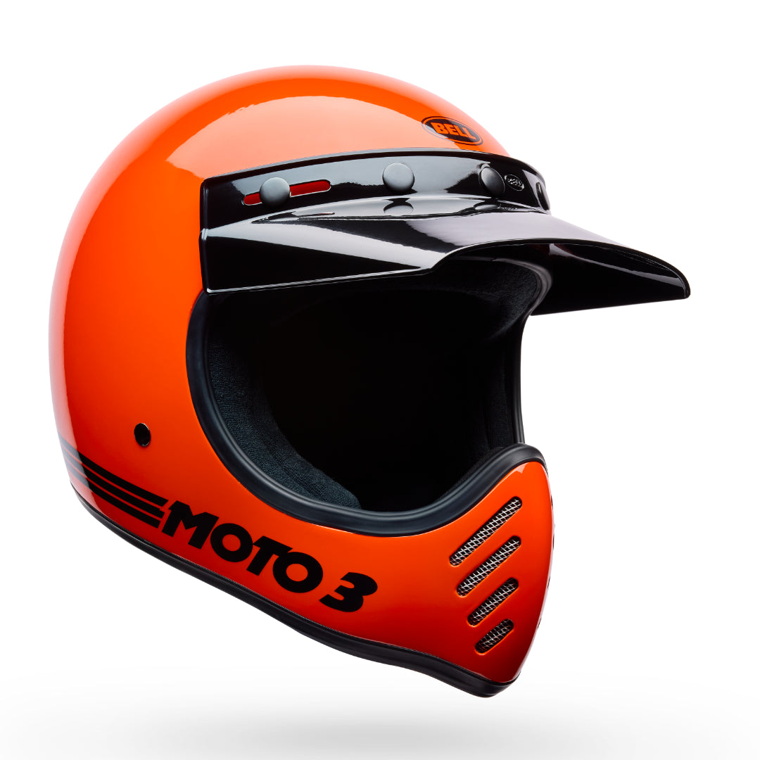 Bell Moto-3 Classic Gloss Orange ECE 22.06 Helmet Orange
