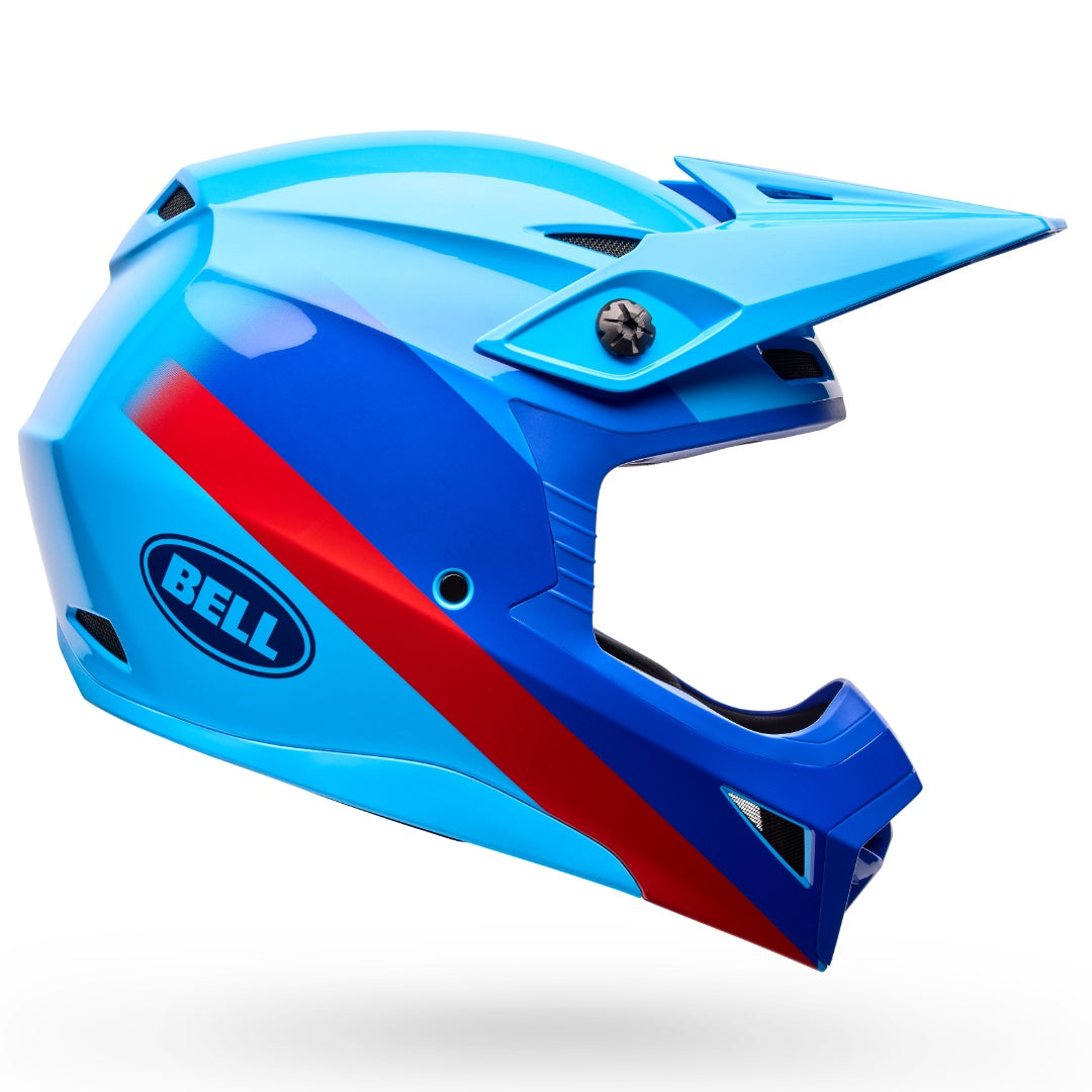 Bell MX-10 MIPS Aviator ECE 22.06 MX Helmet Blue/Red