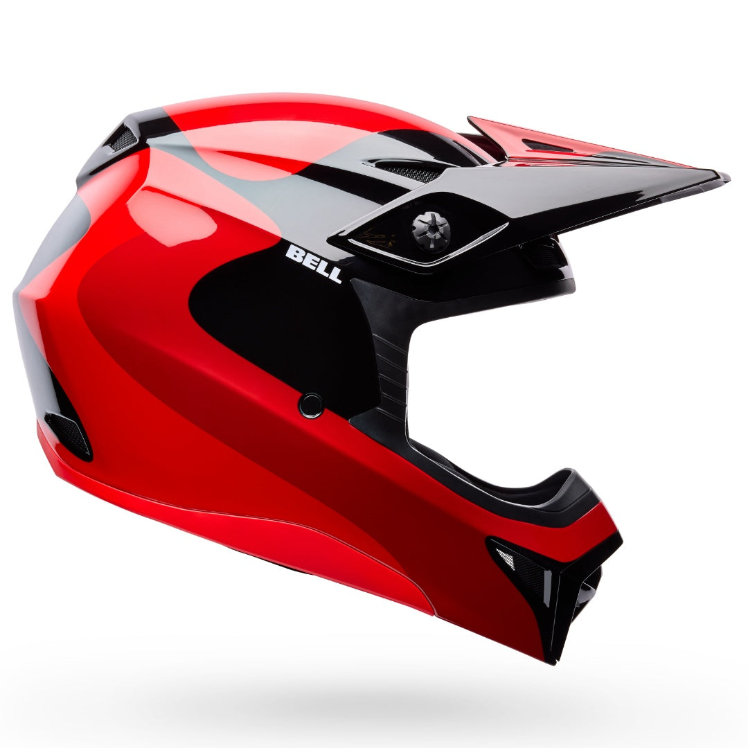 Bell MX-10 MIPS Wave ECE 22.06 MX Helmet Red/Black