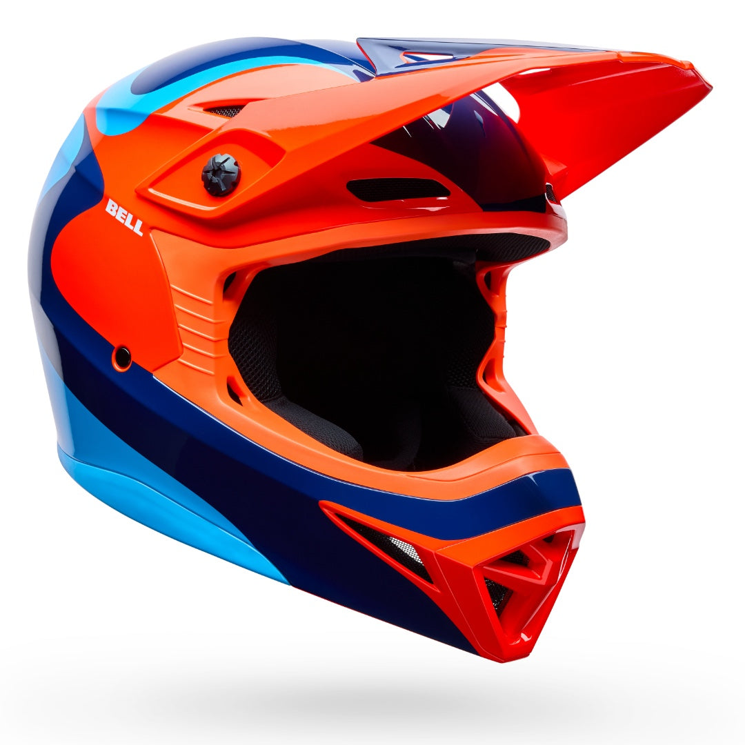Bell MX-10 MIPS Wave ECE 22.06 MX Helmet Orange/Blue