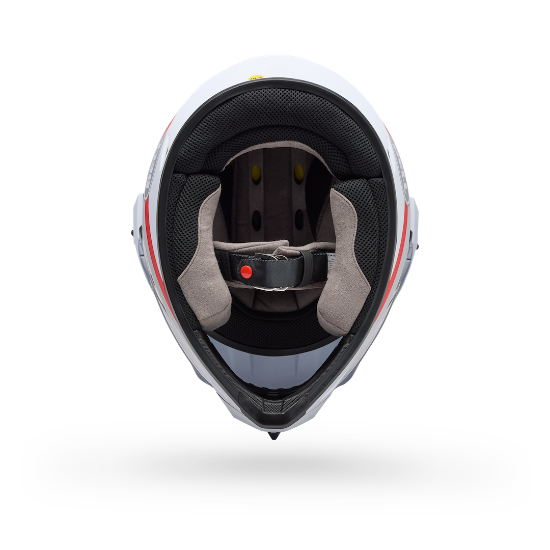 Bell MX-9 Adventure MIPS Trial ECE 22.06 Helmet White/Red - Clear Visor