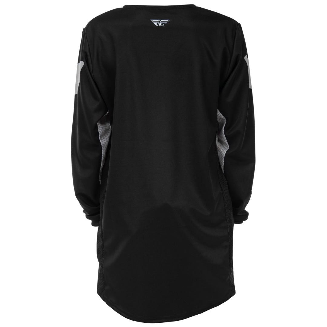 Fly Kinetic 2026 Youth MX Jersey Black/Grey