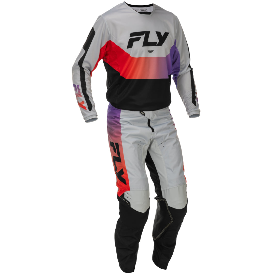 Fly Kinetic 2026 MX Kit Combo Grey/Red/Purple/Black