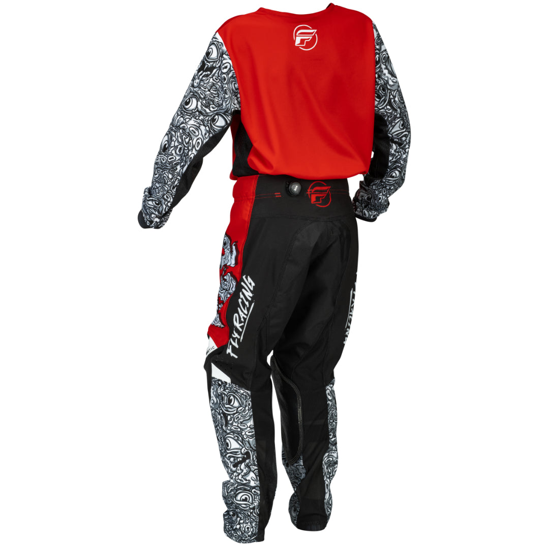 Fly YOUTH Kinetic 2026 MX Kit Combo Mutant Red/White/Black