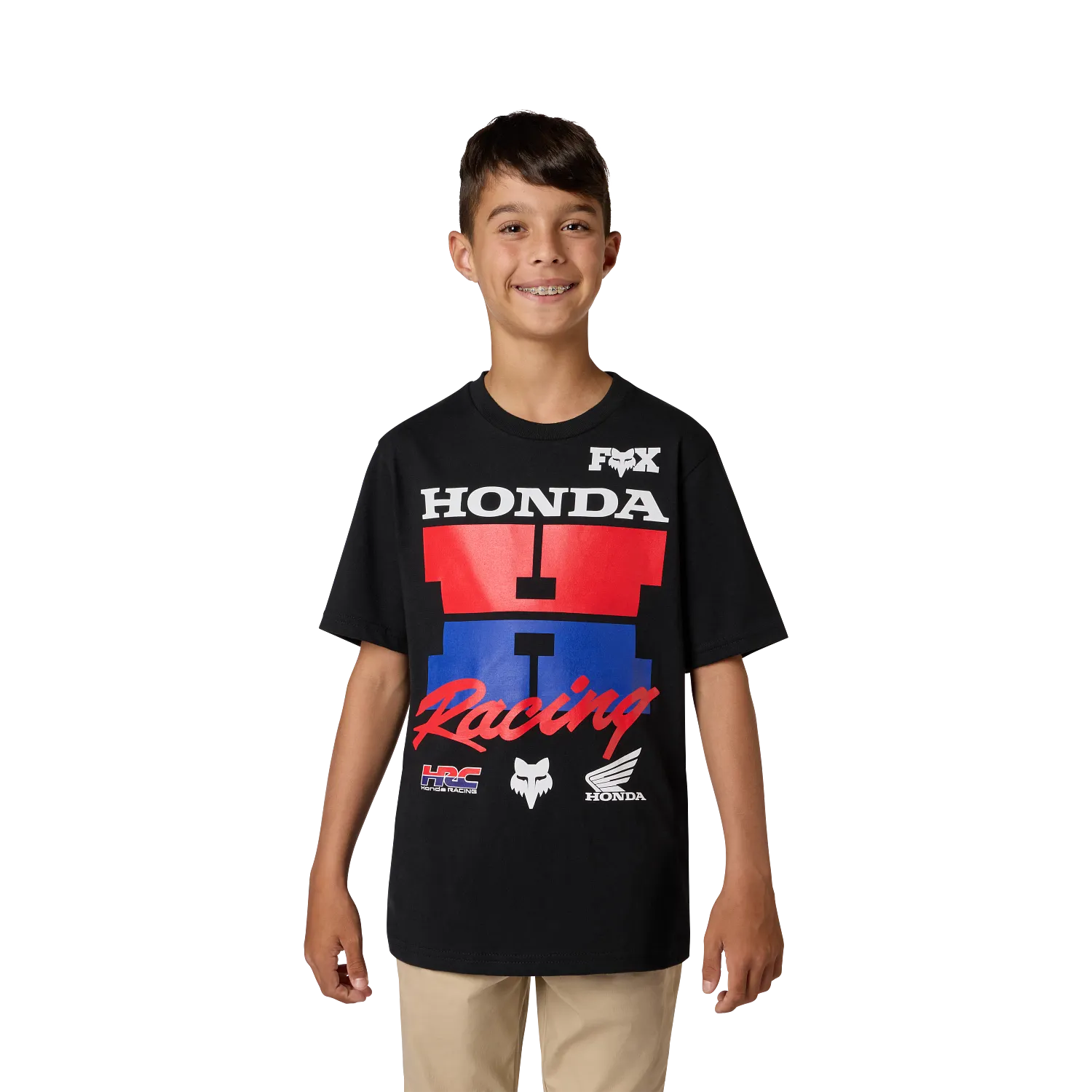 Fox Youth Honda Short Sleeve Tee Ultra Black