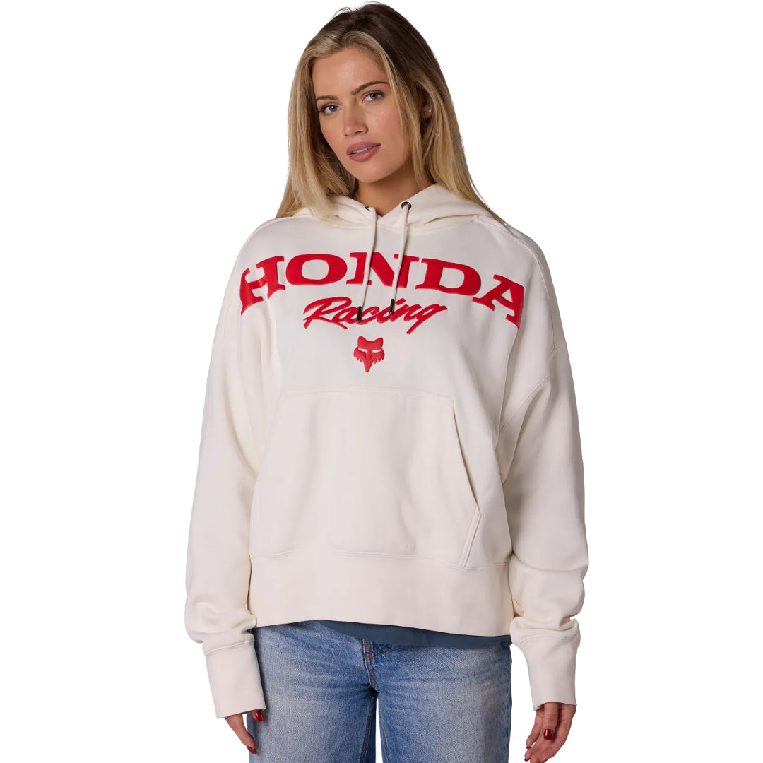 Fox Womens Honda Pullover Hoodie Off White