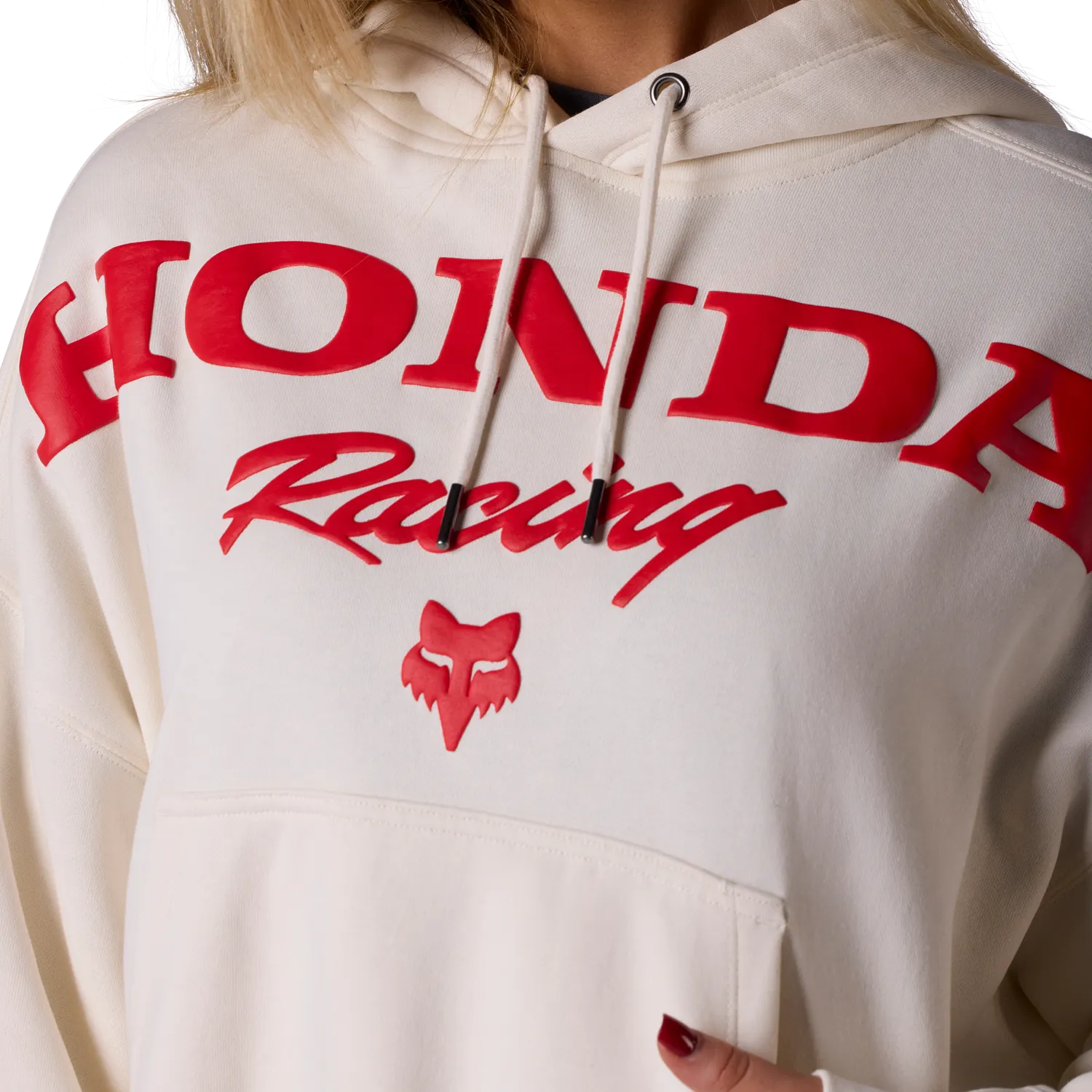 Fox Womens Honda Pullover Hoodie Off White