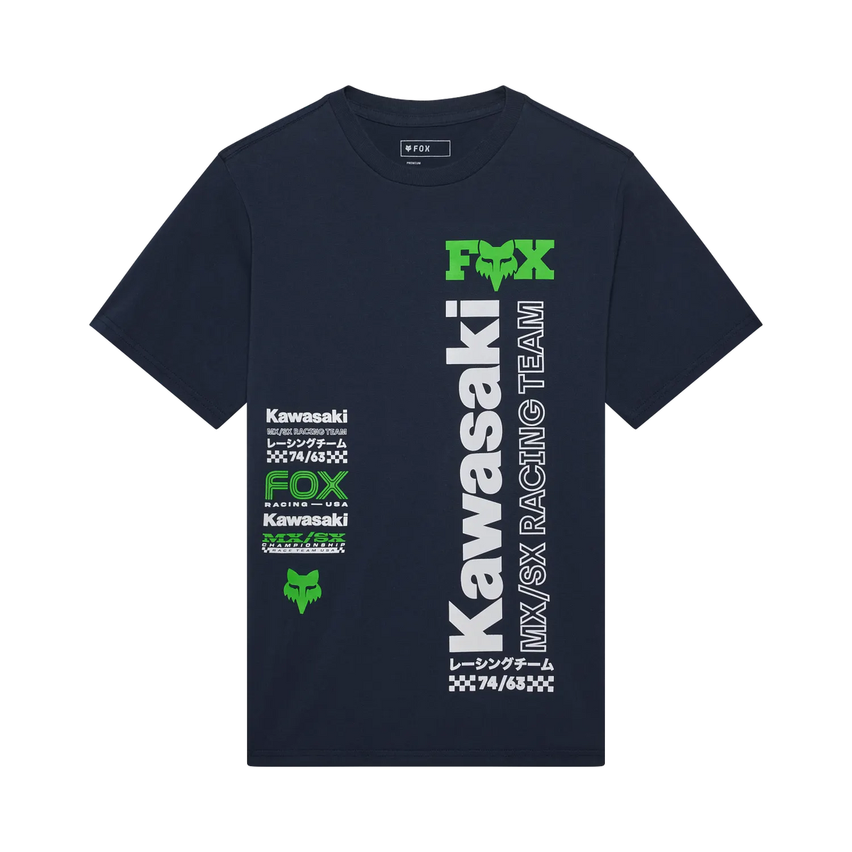 Fox Kawasaki 195 Original Short Sleeve Tee Midnight Blue