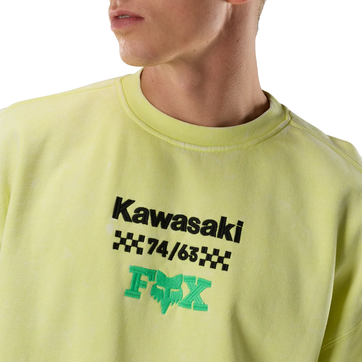 Fox Kawasaki Crew Sweatshirt Lime Green