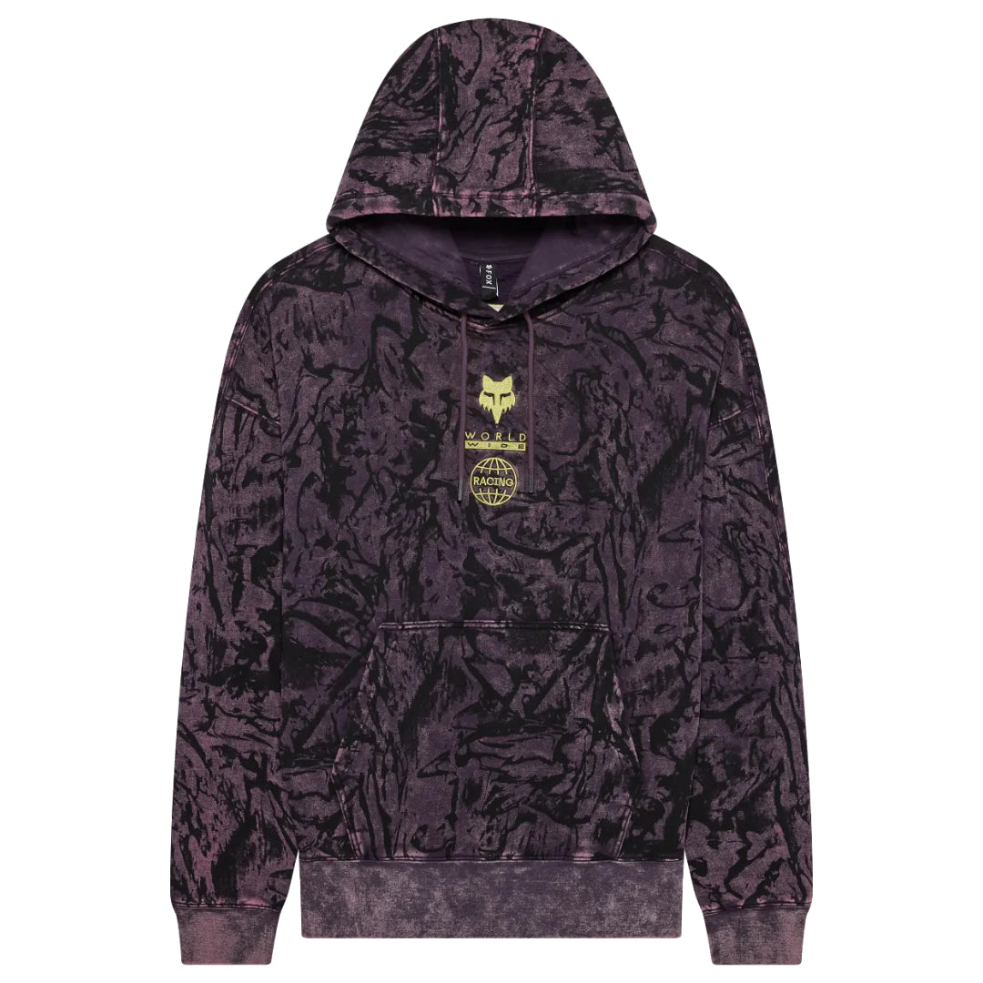 Fox Image Print Pullover Hoodie Plum Perfect