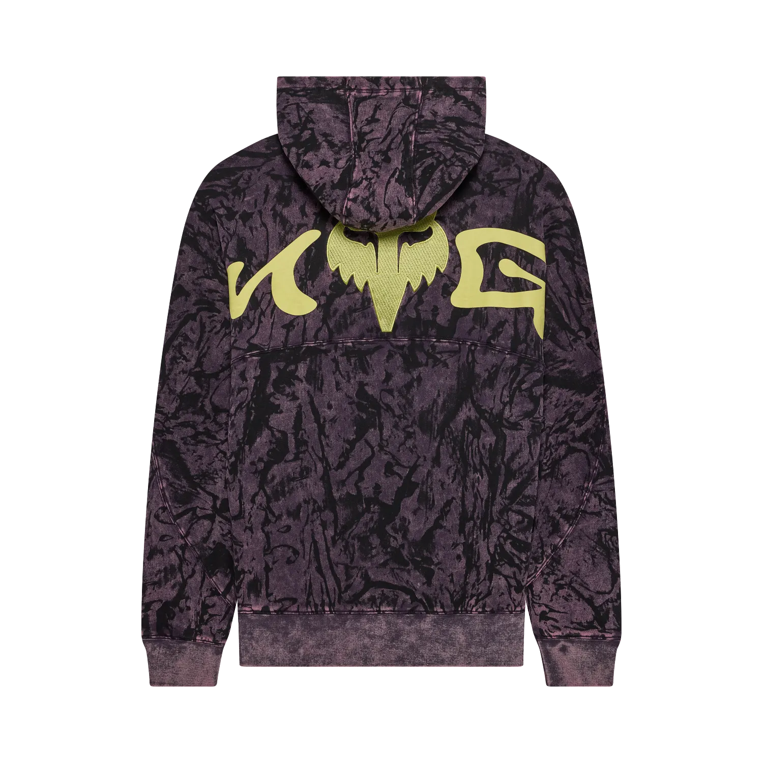 Fox Image Print Pullover Hoodie Plum Perfect