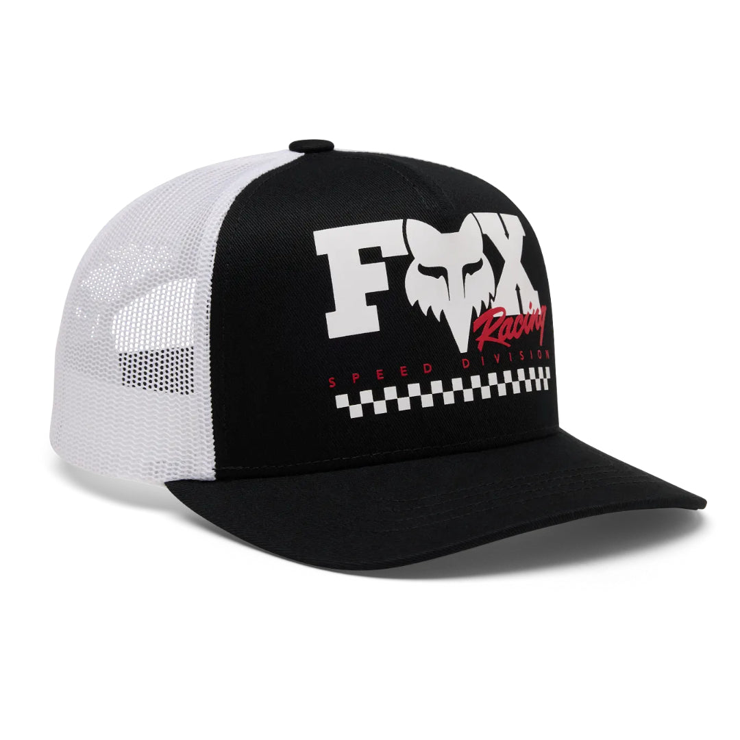 Fox Youth Checker Mesh Trucker Hat Black