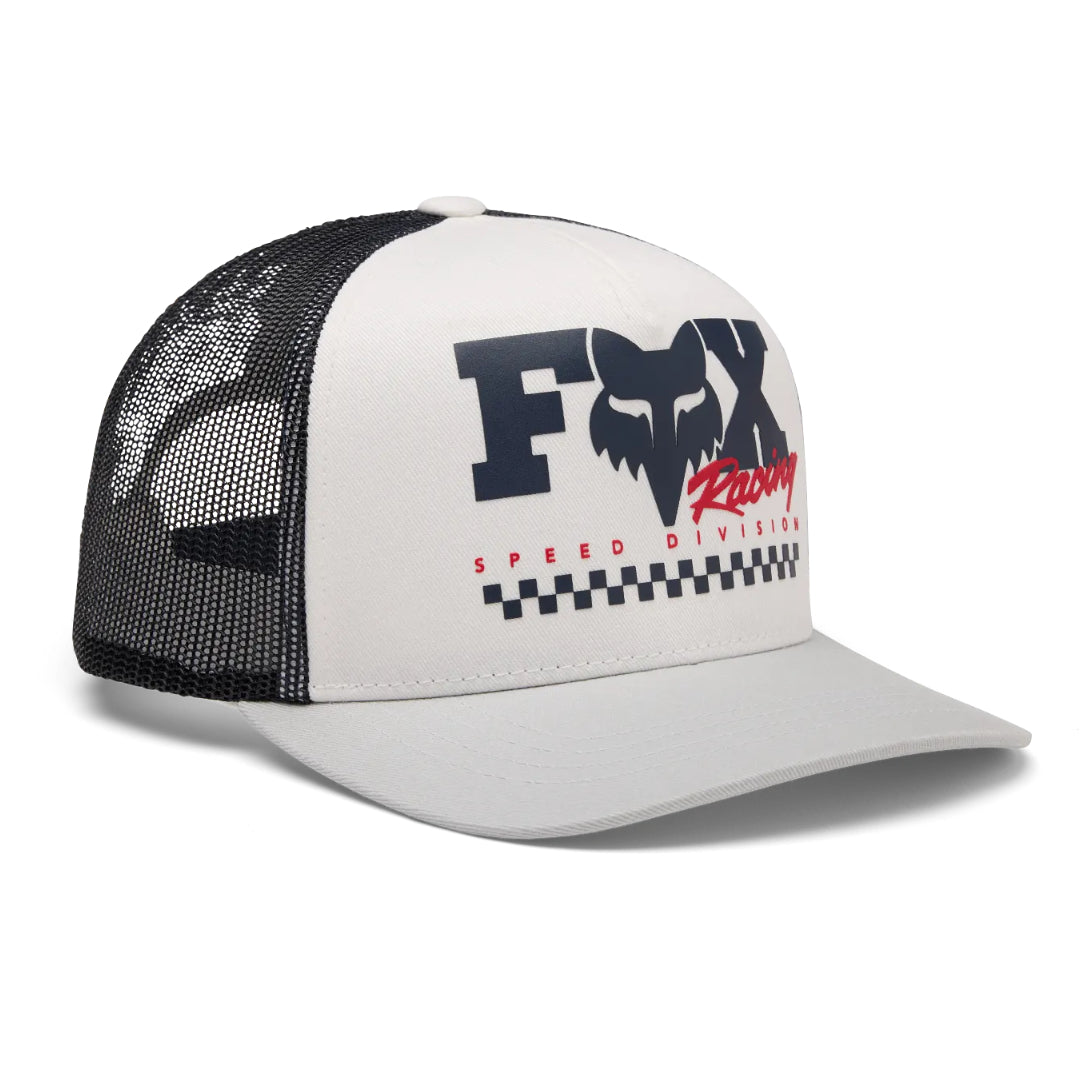 Fox Youth Checker Mesh Trucker Hat White