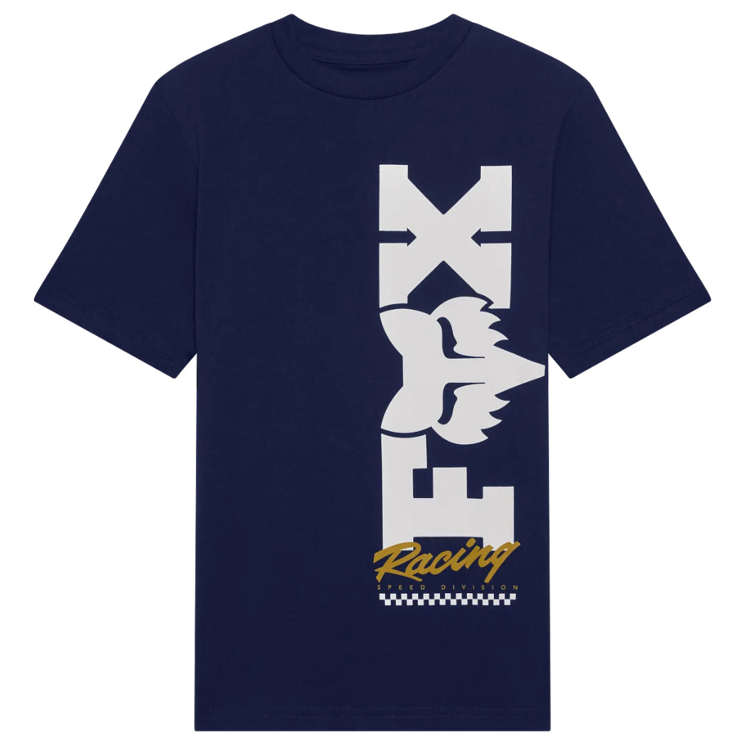 Fox Youth Checker Short Sleeve Tee Navy