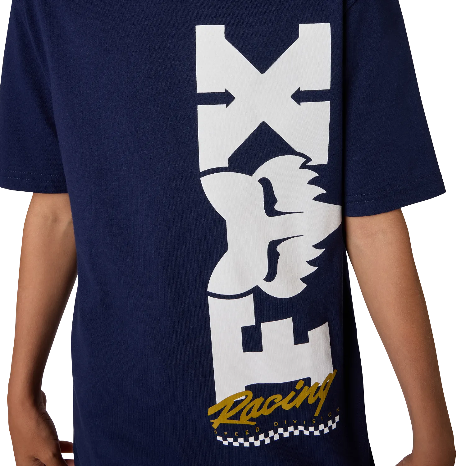 Fox Youth Checker Short Sleeve Tee Navy