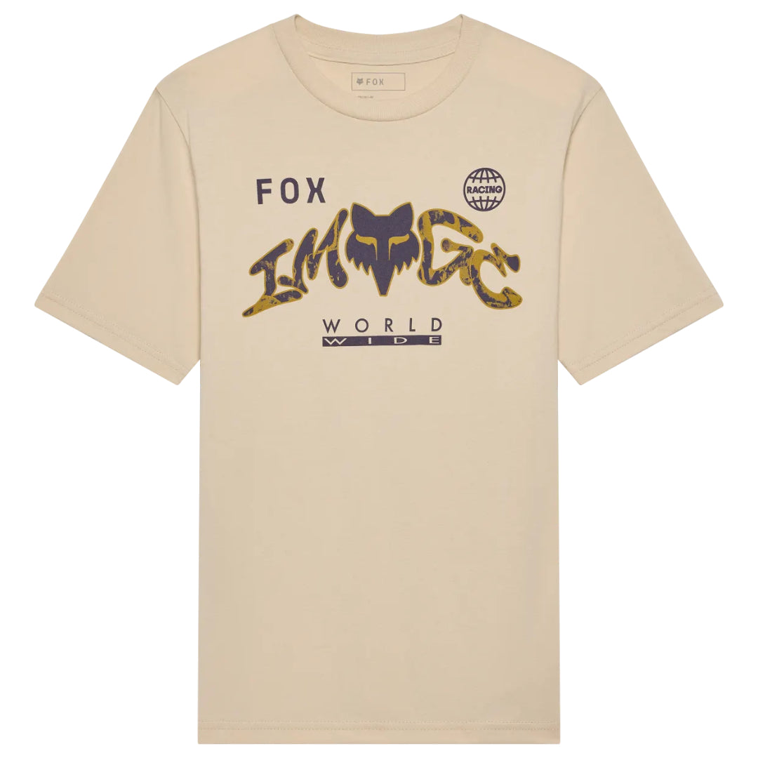 Fox Youth Image Print Short Sleeve Tee Tan
