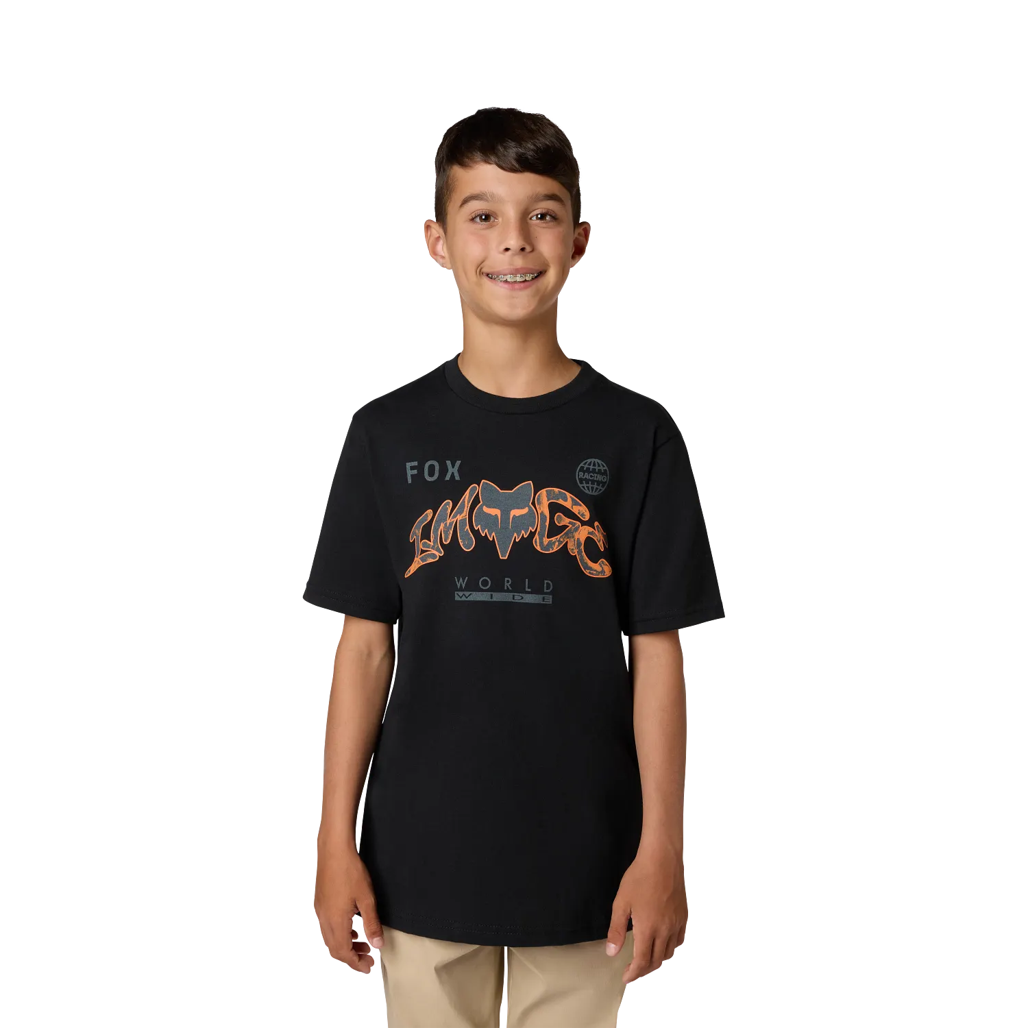 Fox Youth Image Print Short Sleeve Tee Ultra Black