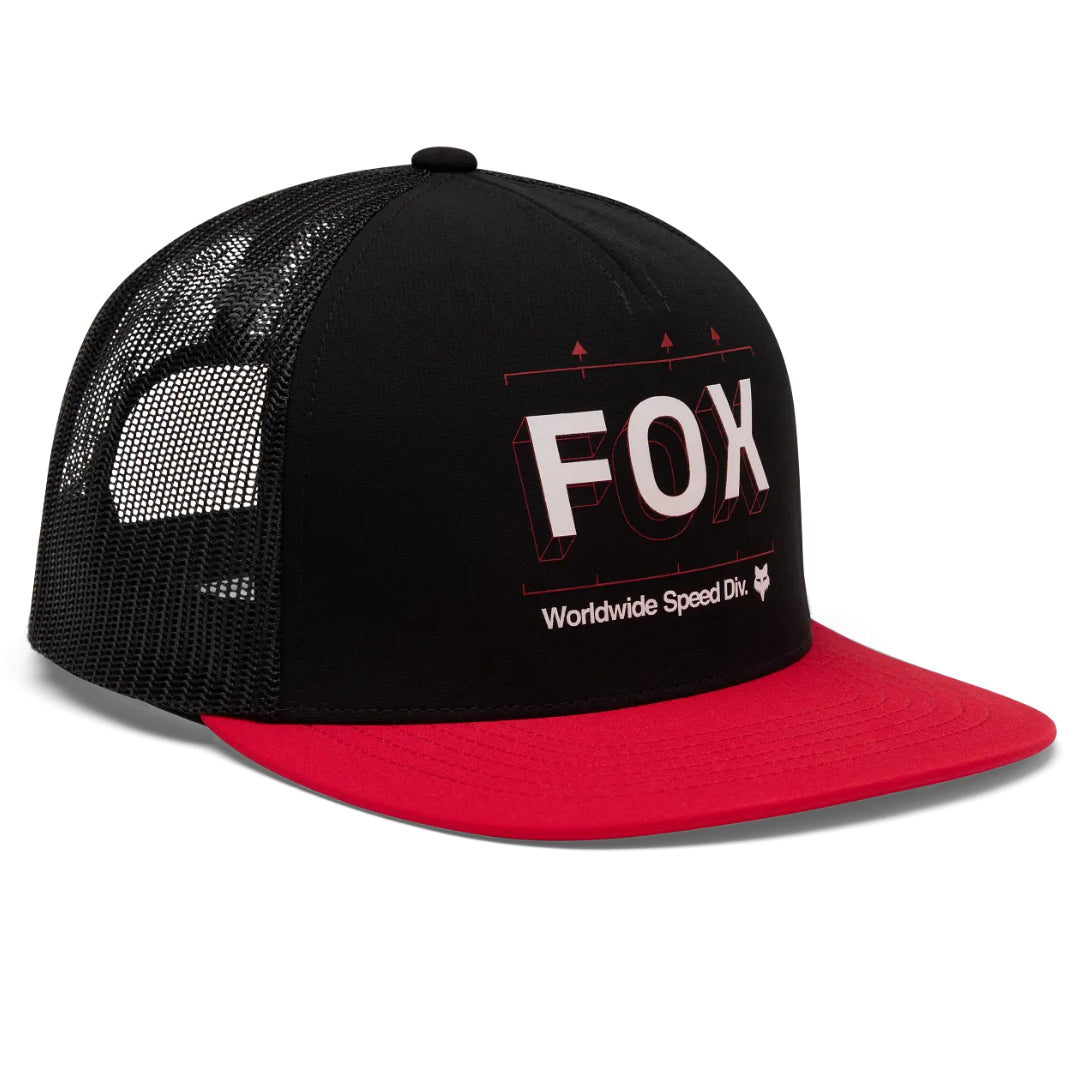 Fox Image Print Snapback Trucker Black