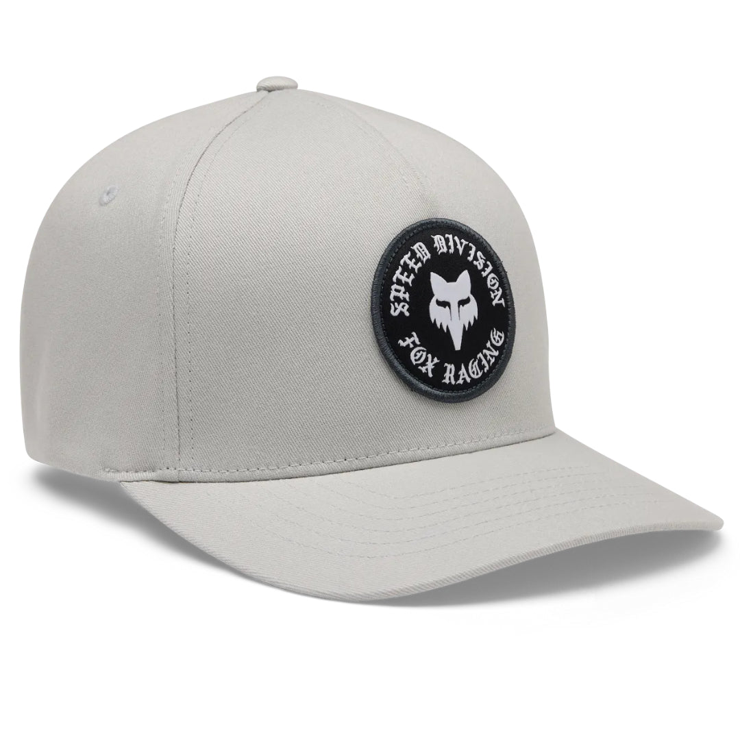 Fox Badge Flexfit Hat Light Grey