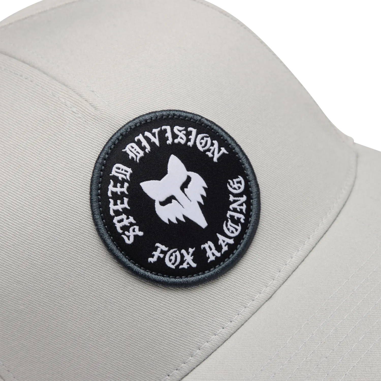 Fox Badge Flexfit Hat Light Grey