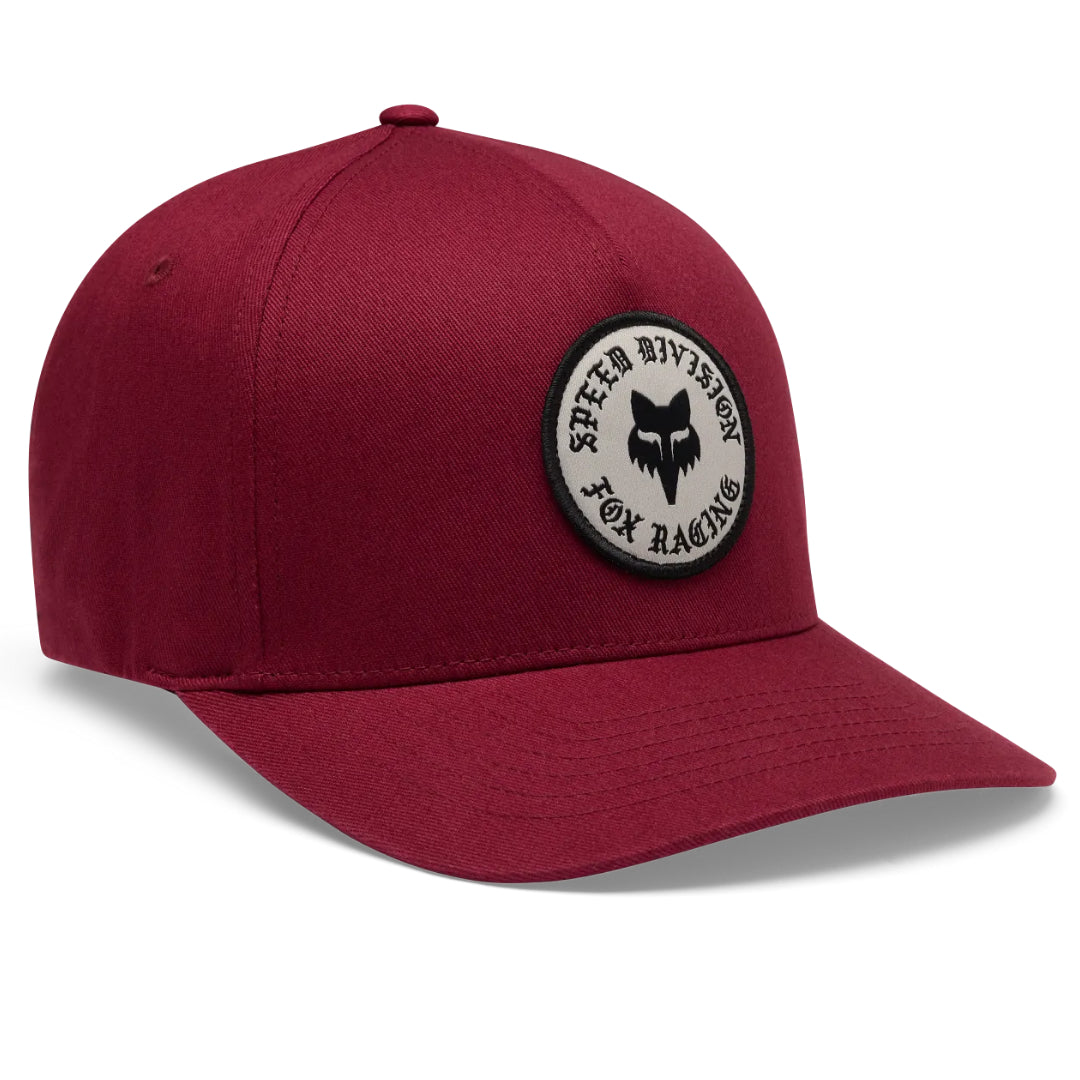 Fox Badge Flexfit Hat Cabernet