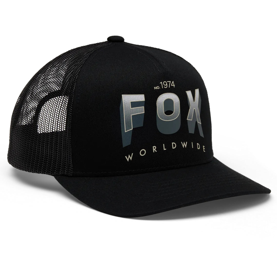 Fox Block Mesh Trucker Hat Black