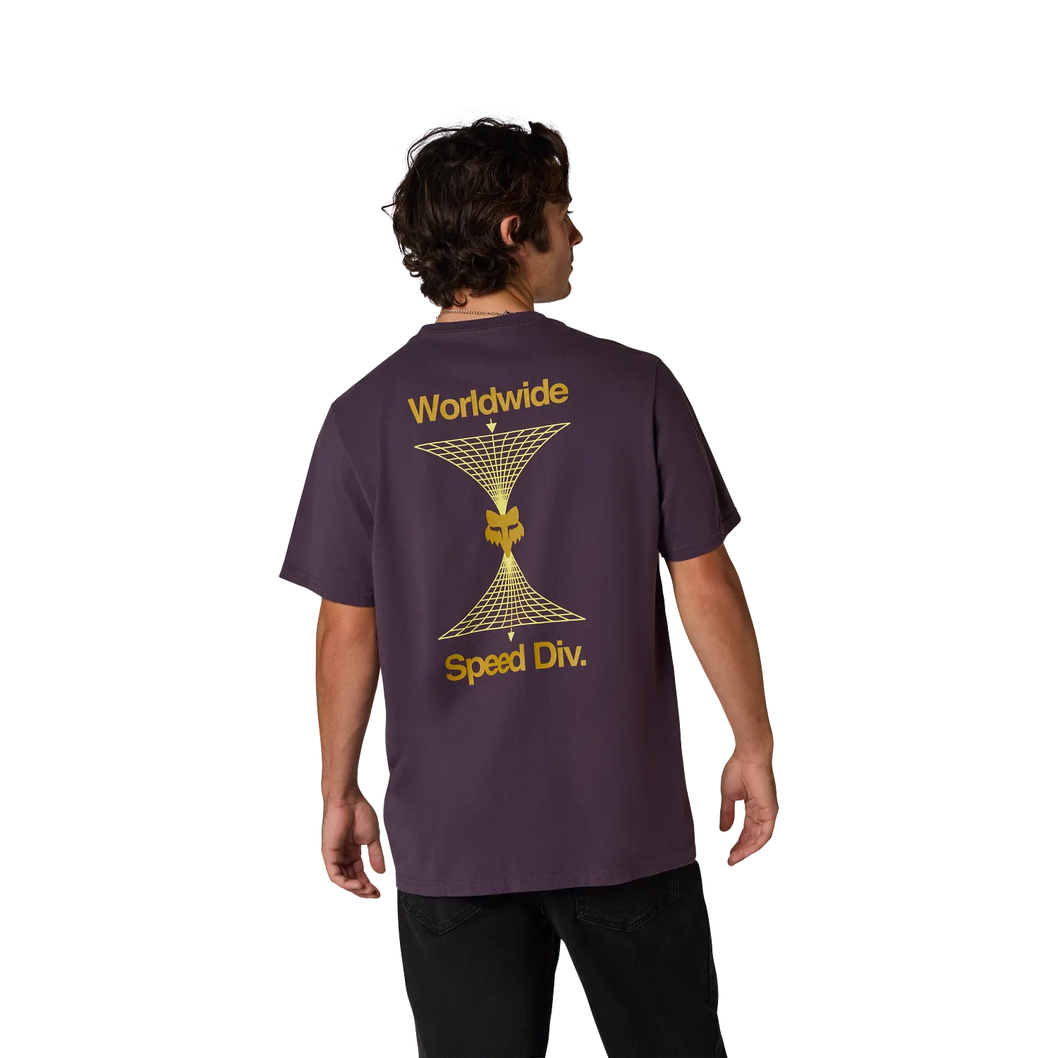 Fox Image Print 195 Original Short Sleeve Tee Plum Perfect