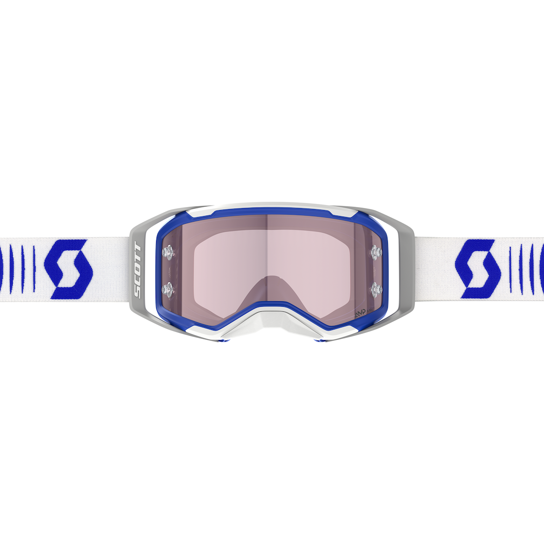Scott Prospect 2.0 AMP Goggle Doppler White / Blue Rose Works Lens