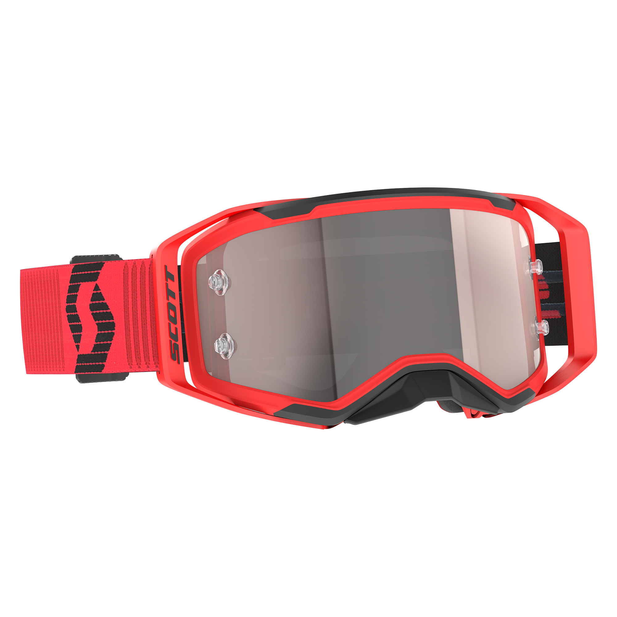 Scott Prospect 2.0 Goggle Red / Black Silver Chrome Works Lens