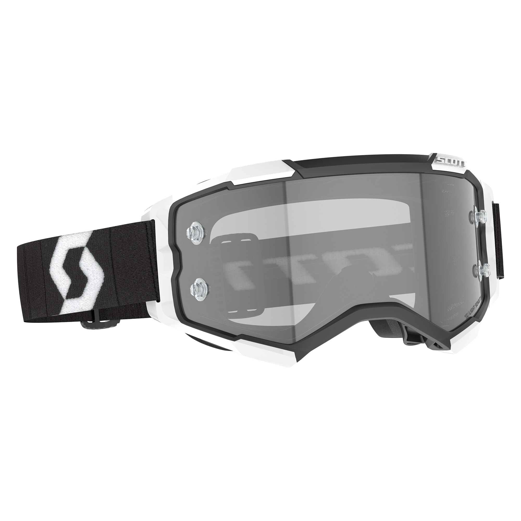 Scott Fury LS Goggle Black / White Light Sensitive Grey Works Lens