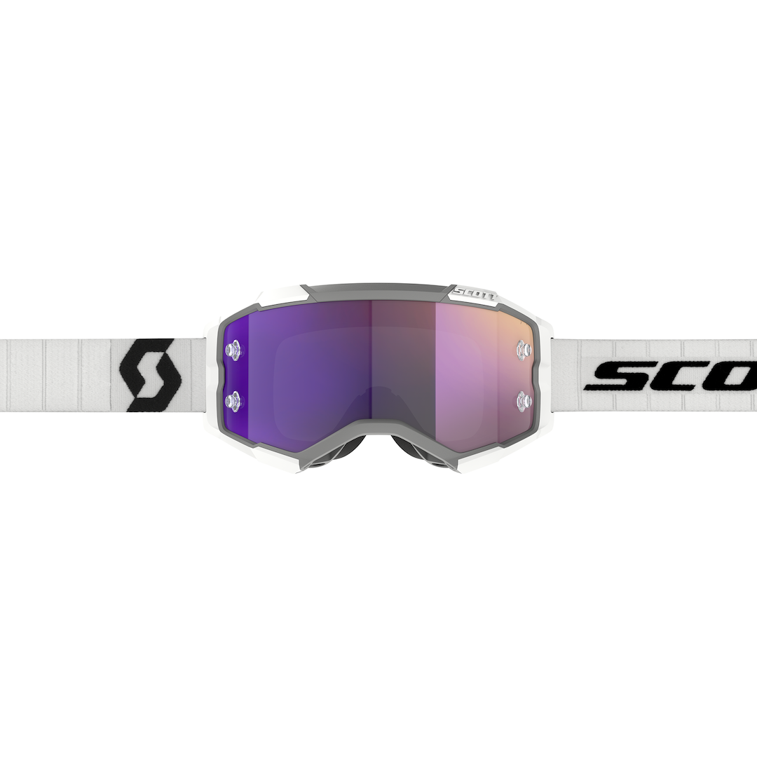 Scott Fury Goggle White / Black Purple Chrome Works Lens